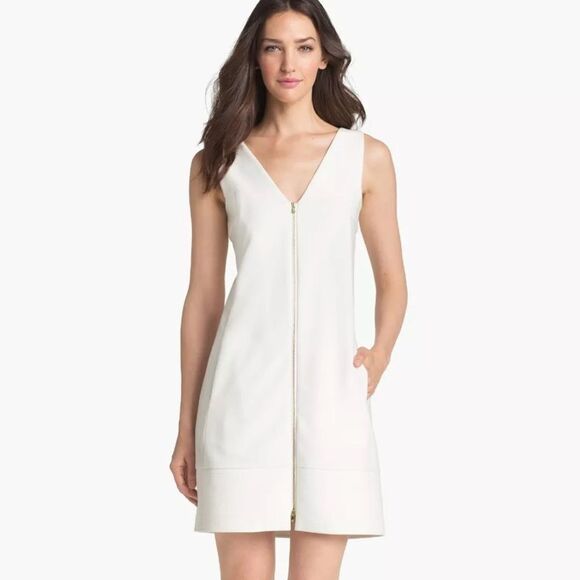 RACHEL ROY | Creamy White Zip Front Mini Dress 4 - Picture 11 of 11